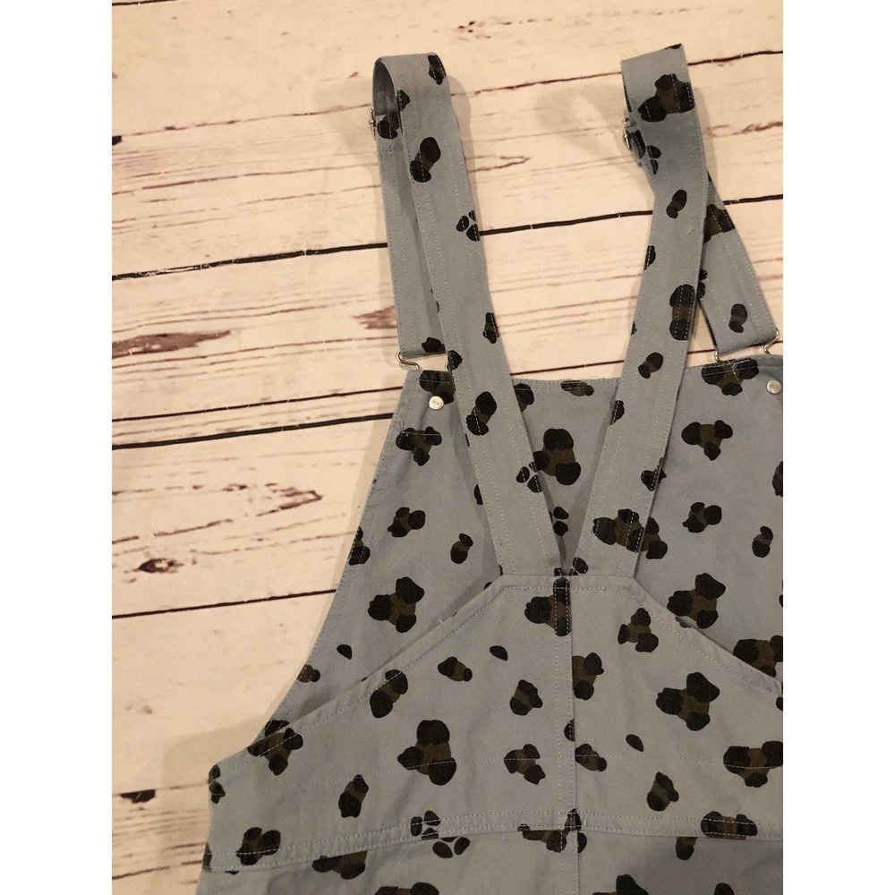 Entro Overalls dress Light grey Blue Leopard Spots with skirt bottom Size Medium - Picture 8 of 9